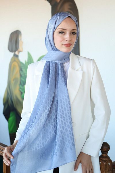Hint İpek JAKAV14-09 Model șal Jacquard