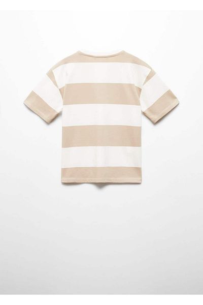 MANGO Kids Tricou Bej Pentru Copii