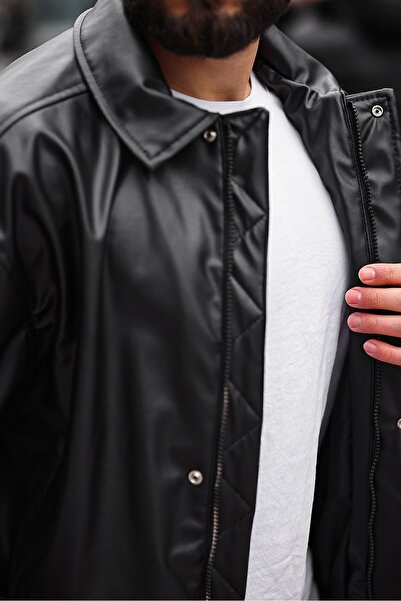 BASEL.CO Унісекс оверсайз вільна комфортна шкіряна куртка преміум-класу Salas Mould