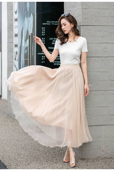 NALINCI Chiffon Powder Skirt
