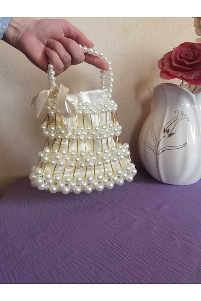 AKHASYA Handbag - Pearl Bead Detail