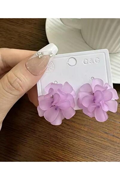 AKSESUARGİYİM SOFT RENK ÇİÇEK KÜPE