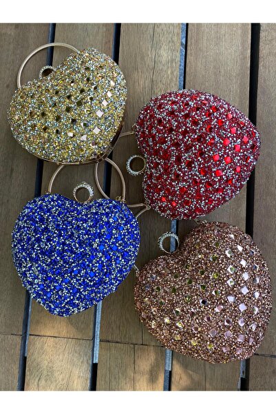 MEGA ÇANTA Кришталева сумка для вечірньої сукні - дизайн серцевого вигляду