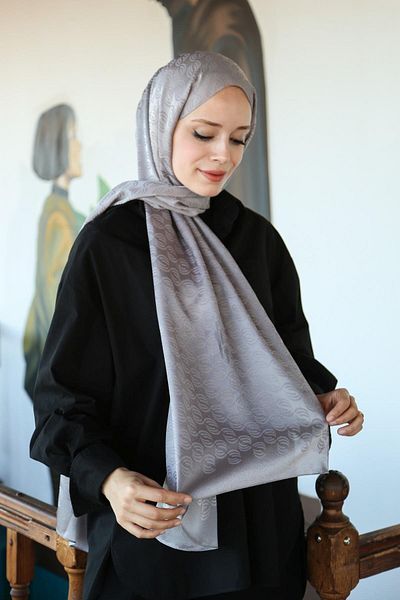 Hint İpek Jakav13-01 Model Jacquard Shawl
