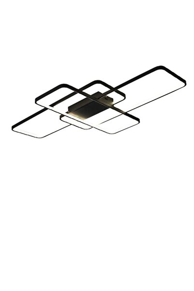 NZL Lighting Yüksek Aydınlatmalı Dikdörtgen Siyah Tavan Led Avizetek Renk Aydınlatma, Avize,salon Avizesi