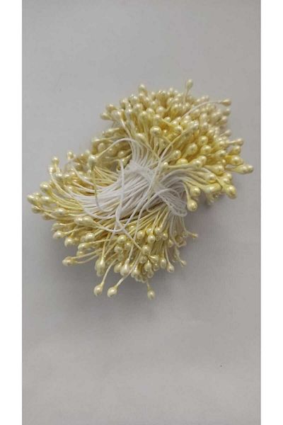 SERAP İSKENDER PAİNTİNG Σπόροι τεχνητών λουλουδιών (STAMEN)-(130 ΤΕΜ.)-κρέμα