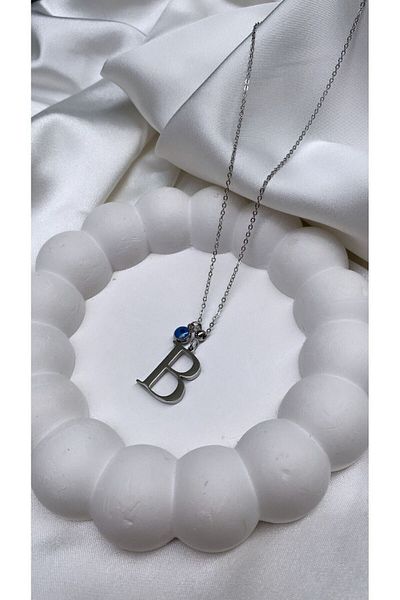 Accessories Steel B Letter Necklace Silver Color