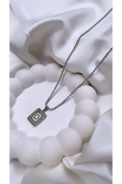 Accessories Çelik Harfli Gümüş Kolye D Harfi