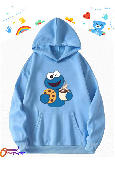 oneagılyazı KURABİYE CANAVARI ÇOCUK SWEATSHİRT HOODİE