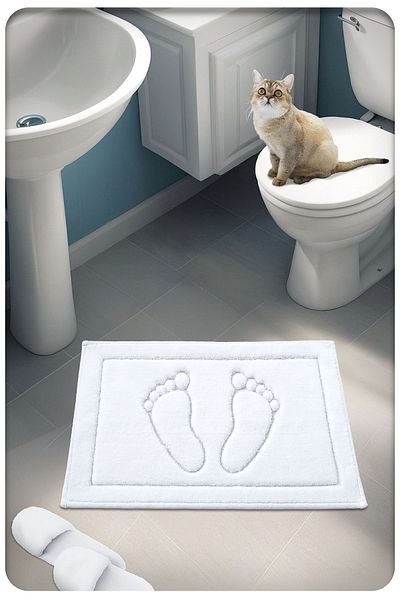 CottonCrafty Βαμβακερό χαλάκι μπάνιου 60x40 εκ. Απορροφητικό νερό - Πόδι