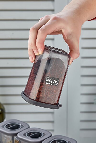 icone life Set of 12 450ml Spice Dispensers with Lockable Lid and Self Spoon - 450ml - with Label Gift