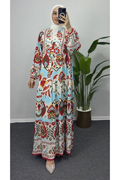 bybaharoz Cotton Viscose Dress - Buttoned Design