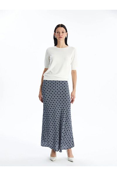LC Waikiki LCW Modest - Patterned Standard Fit Women's Flared Skirt