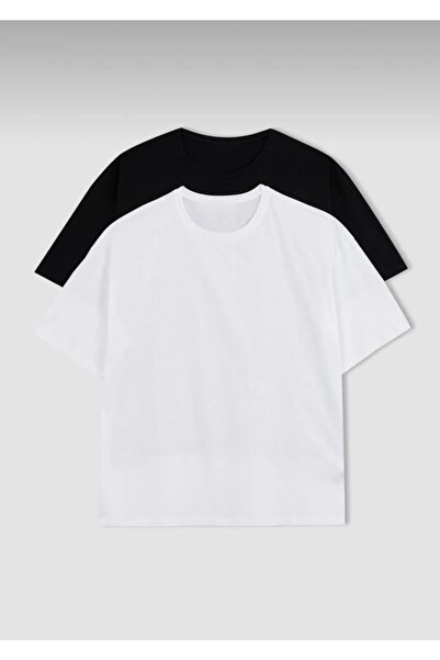 DAXİS Sportwear Company Unisex 2-Piece Oversize T-Shirt Set - Crew Neck