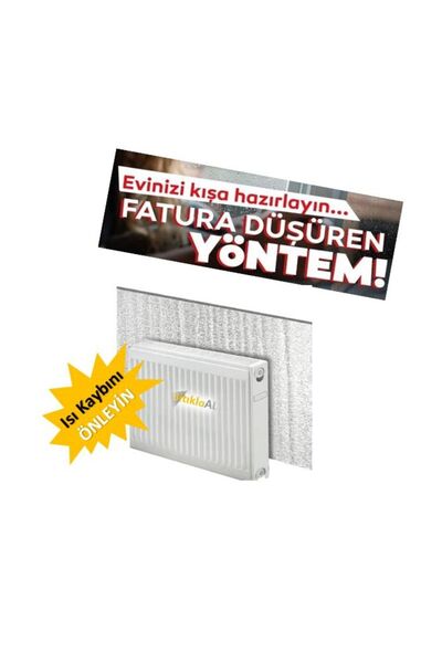 KL HOME 10mm Kalınlık- 5 Adet Tasarruf Kalorifer Petek Arkası Isı Yalıtım Lev...