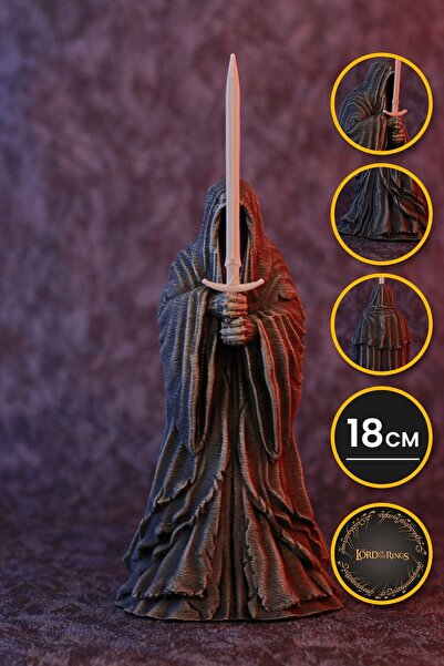 GÜRCÜ 3D Nazgul Yüzüklerin Efendisi - Lotr 18 Cm Yüzük Tayfı Nazgul - Lord Of...