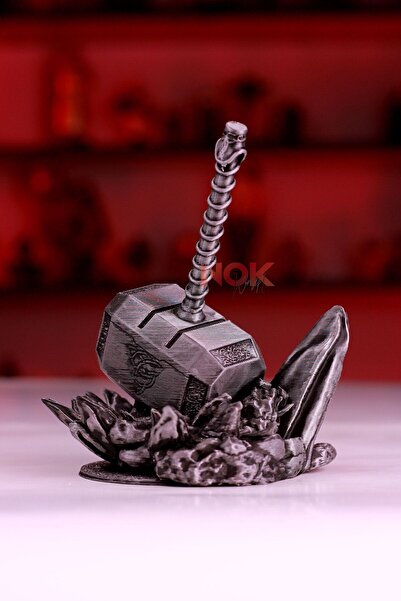 GÜRCÜ 3D Thor'un Çekici Mjöllnir Figürü 15 cm