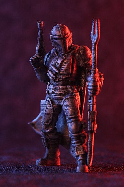 GÜRCÜ 3D Star Wars The Mandalorian Figürü 10 Cm Mando