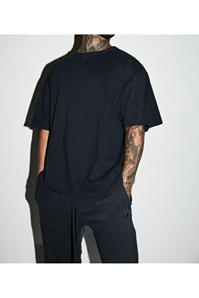 THE WHITE Tricou negru oversize pentru bărbați