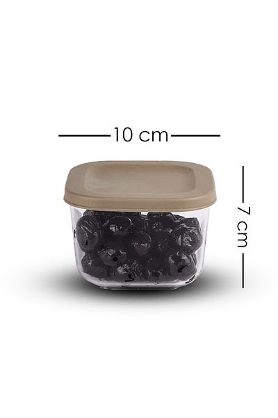 Lizzy 6-Piece Soft Colored Acrylic Breakfast Storage Container - Leak-Proof Lid, 320 ML