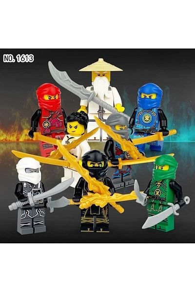 Legoedly Set of 8 Ninja Lego Compatible Character Set