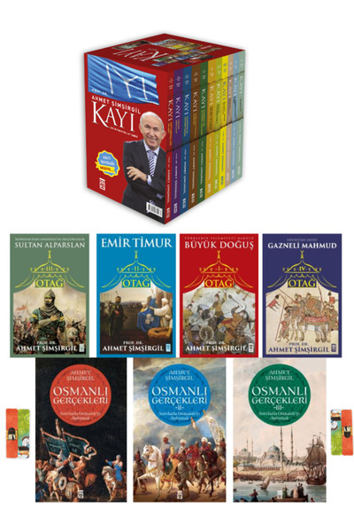 Timaş Yayınları Kayı serisi 11 kitap,Osmanlı Gerçekleri 3 kitap, Otağ 4 kitap...