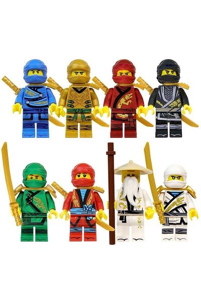 marimari مجموعة Ninjago من الجيل الجديد المتوافقة مع Lego مكونة من 8 قطع