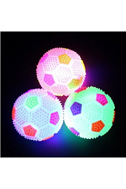 Genel Markalar 3 PCS FLASHING LİGHT UP BALL 3 ADET SESLİ LED IŞIKLI MİNİ FUTB...