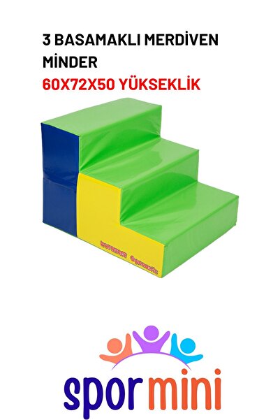 assa spor Merdiven Jimnastik Parkur Minderi 3 Basamak