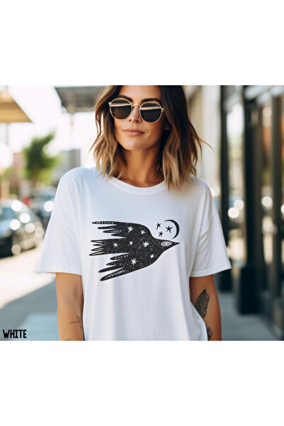 AEMİ Bela Oversize kroj T-shirt - 100% pamuk , okrugla kragna , Unisex Štampa...