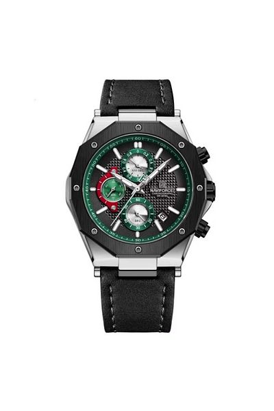 Naviforce Leather Corded Function Men's Wristwatch - 2082