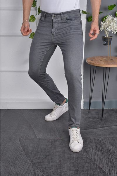 Avcı Anthracite Gray Skinny Fit Men's Jeans - Lycra Skinny Leg Jeans