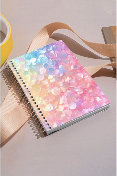kutuTR 15x21 Vip Modelist Notebook - Pink Stones, Wooden MDF Cover, 100 Sheets Striped, 80gr/m2 Ç519