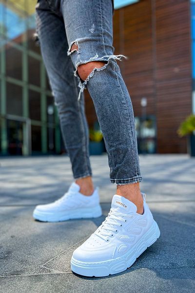 BZ Moda Cronus B105 Orthopedic Ανδρικά αθλητικά παπούτσια - Casual Skin, Λευκό CBT