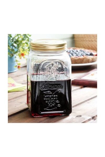 Paşabahçe 80385 Homemade Metal Jar with Lid 1000 Cc - 4 Pieces