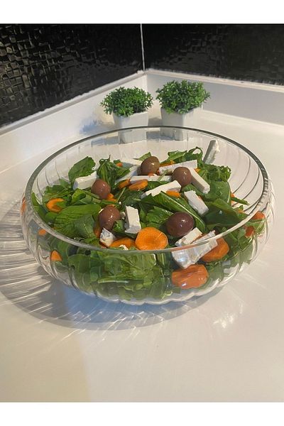 Multiamo Large Glass Salad Bowl / Presentation Plate