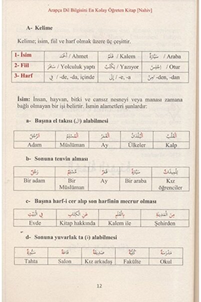 Ensar Neşriyat Arapça Dil Bilgisini En Kolay Öğreten Kitap [nahiv]