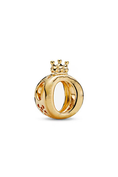 POSEİDONS JEWELLERY Taç O Logo Gold Renk İkonik Charm s925 Ayar