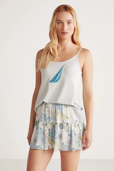 Nautica NAUTICA Soft Textured Rope Strap Women's Pajamas and Shorts Set