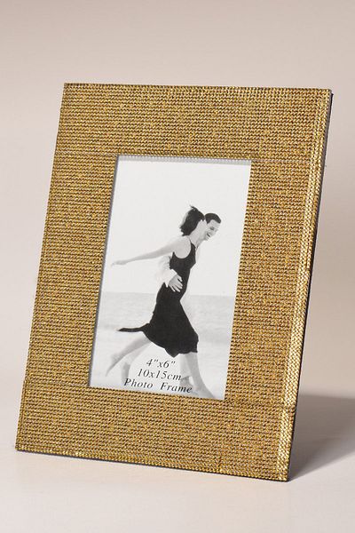 Zey Desing 10X15 Gold Stone Plated Photo Frame