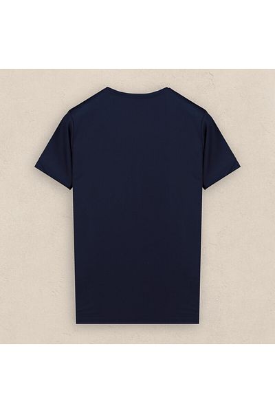 Sarar Μπλουζάκι Navy Blue Interview Modal Kumash Slim Fit Basic T-shirt - Crew λαιμόκοψη, κοντό μανίκι