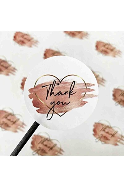 Tekin Store 70 Pieces of Stickers Art (4X4Cm) - Thank You- Heart