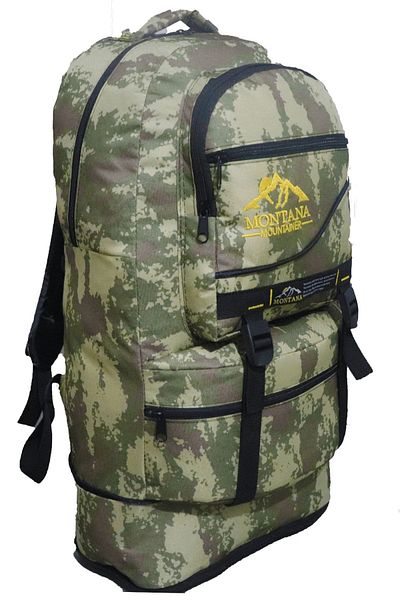 MONTANA Mountainer 55+10 Liter Gusseted Black Αδιάβροχο Πολυδιαμέρισμα Σακίδιο Ταξιδίου-Ορεινών-Καμπέρ