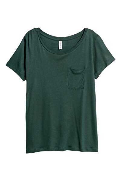 NEWLAKER Υπερμεγέθη μπλουζάκι ζέρσεϊ με λεπτομέρεια στην μπροστινή τσέπη