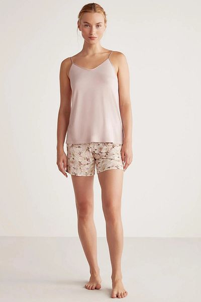 Catherine's Γυναικείο σετ πιτζάμες CATHERINES Soft Texture - με λουράκια από σχοινί και σορτς