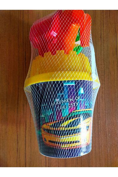 MAS PLASTİK Beach Set and Large Bucket with Accessories - 1010