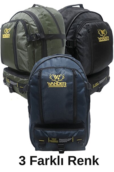 Baggor Wander 50L Чорний, Синій, Зелений Багатокімнатний рюкзак для піших прогулянок, подорожей, школи, кемпінгу, альпінізму та трекінгу