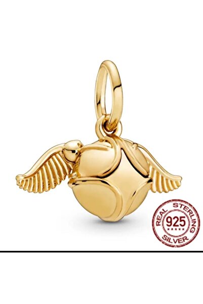 POSEİDONS JEWELLERY Harry Potter Kanatlı Gold Snatch Charm & Kolye Ucu