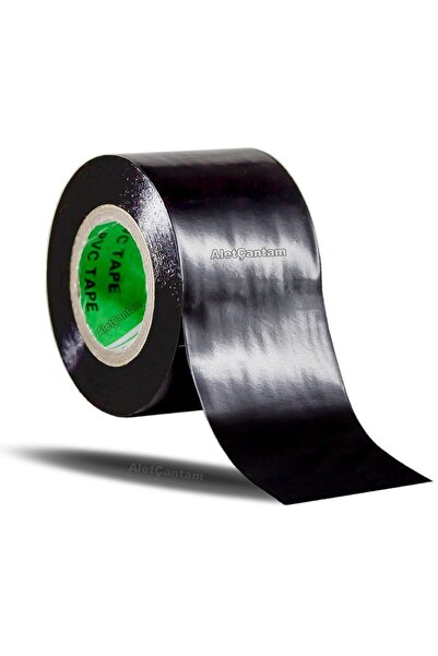 ALETÇANTAM Siyah Geniş Elektrik Bandı Damlama Boru Tamir Izolasyon Bantı 43mm...