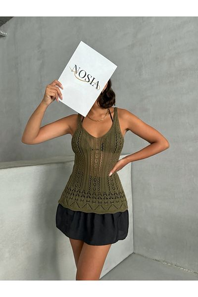 Nosia Γυναικεία Πλεκτή Μπλούζα - Λεπτές τιράντες